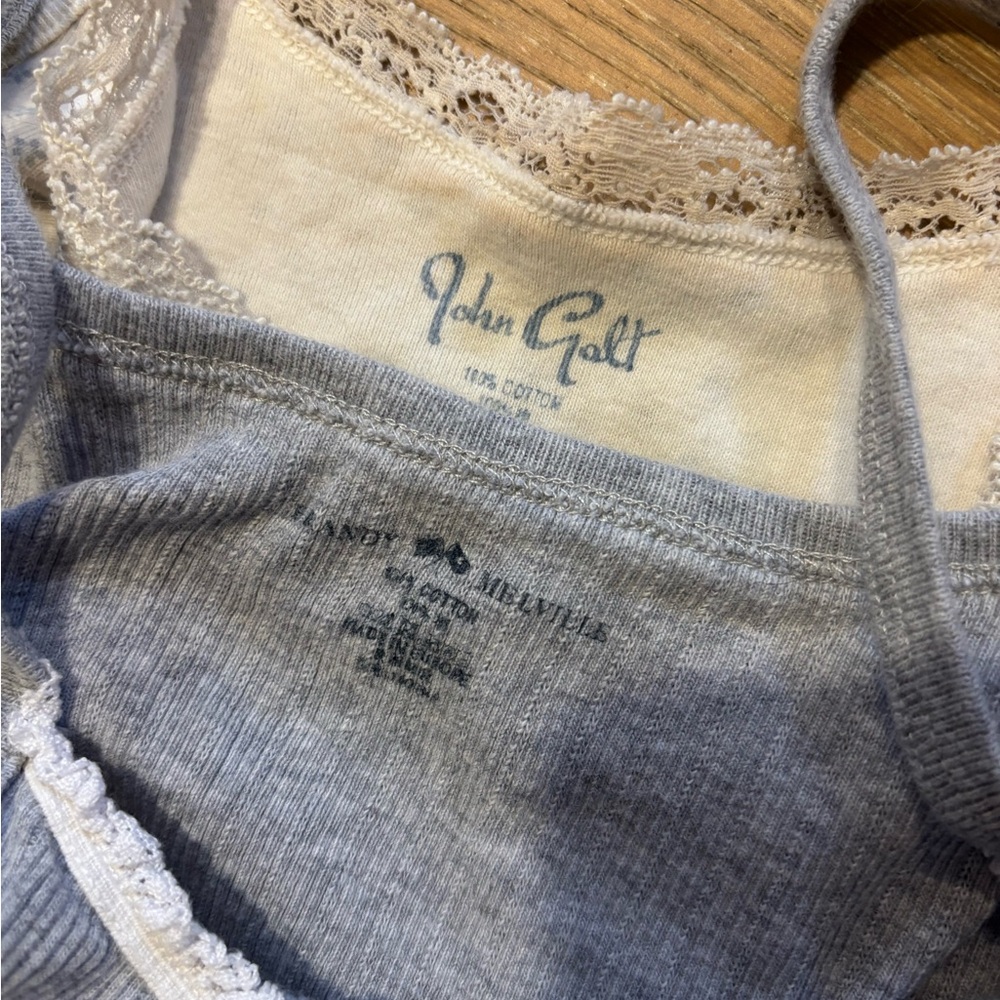 Brandy Melville White and Gray Camisole Duo - Picture 2 of 2
